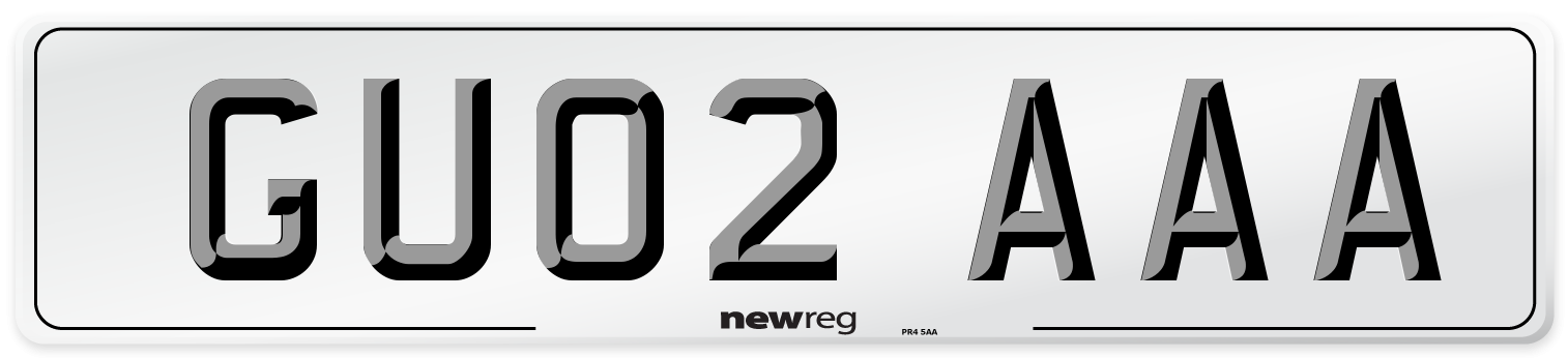 GU02 AAA Number Plate from New Reg